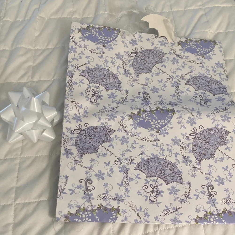 Trio of Vintage Bridal Shower Gift Wrap/Bags